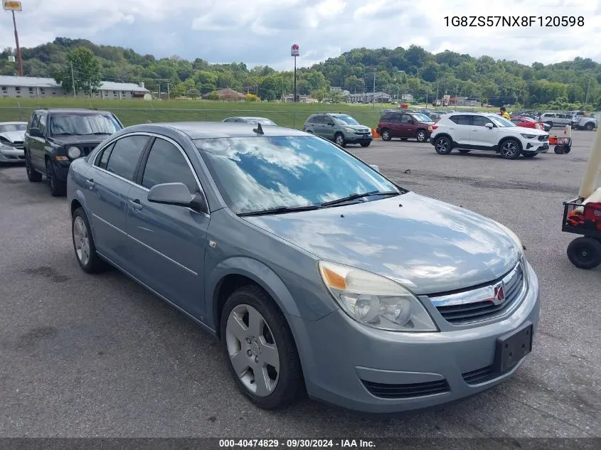 2008 Saturn Aura Xe VIN: 1G8ZS57NX8F120598 Lot: 40474829