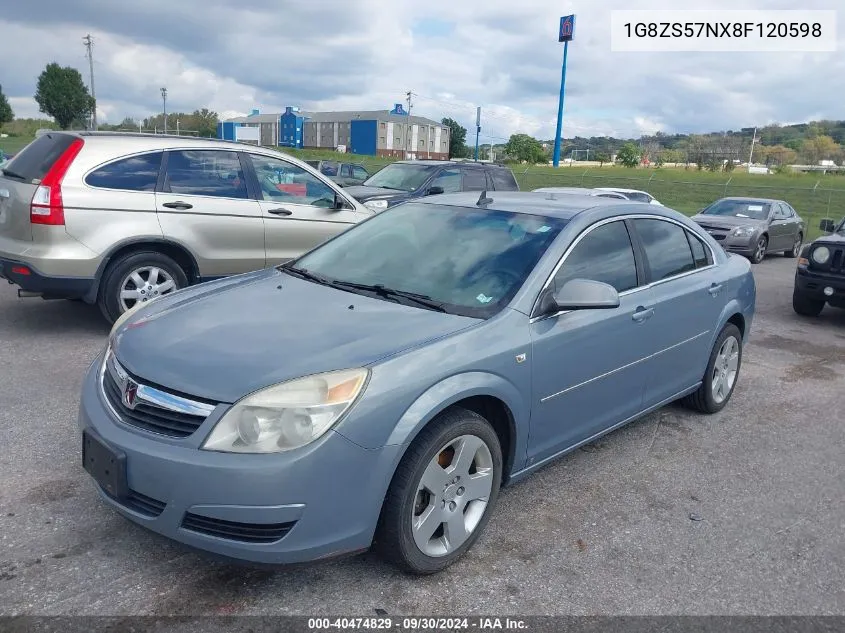 2008 Saturn Aura Xe VIN: 1G8ZS57NX8F120598 Lot: 40474829