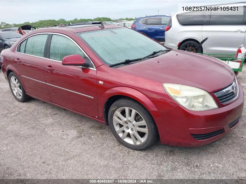 2008 Saturn Aura Xe VIN: 1G8ZS57N98F105431 Lot: 40492607