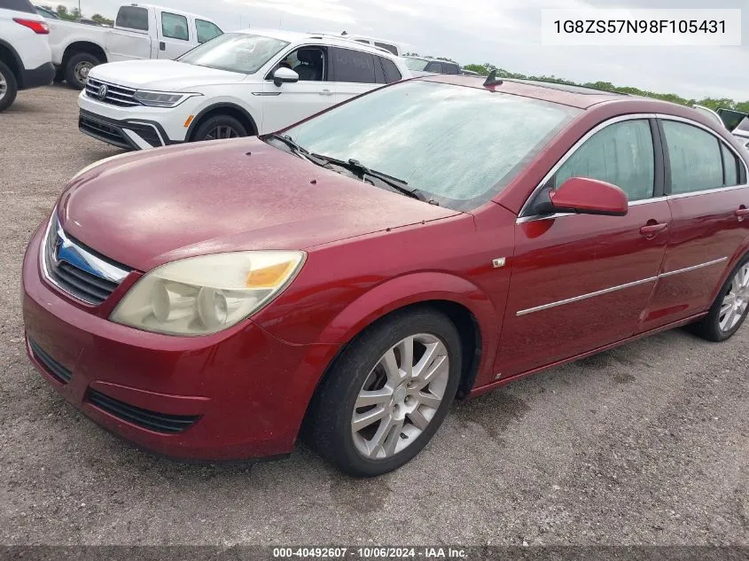 2008 Saturn Aura Xe VIN: 1G8ZS57N98F105431 Lot: 40492607