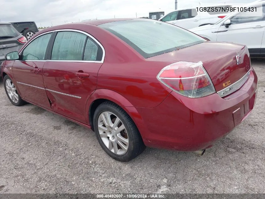 2008 Saturn Aura Xe VIN: 1G8ZS57N98F105431 Lot: 40492607