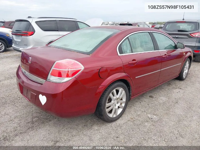 2008 Saturn Aura Xe VIN: 1G8ZS57N98F105431 Lot: 40492607