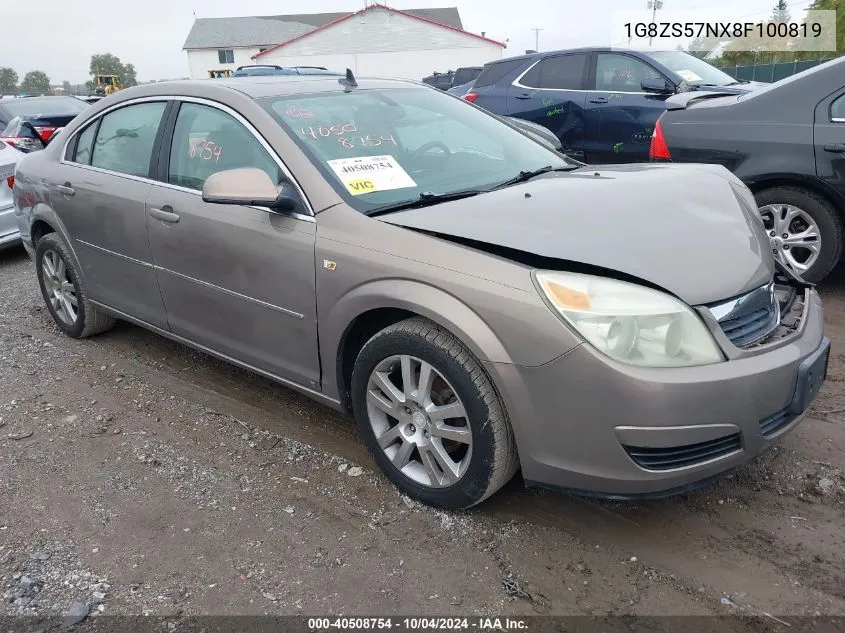 2008 Saturn Aura Xe VIN: 1G8ZS57NX8F100819 Lot: 40508754