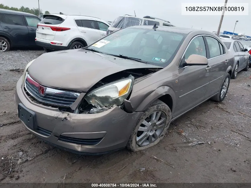 2008 Saturn Aura Xe VIN: 1G8ZS57NX8F100819 Lot: 40508754