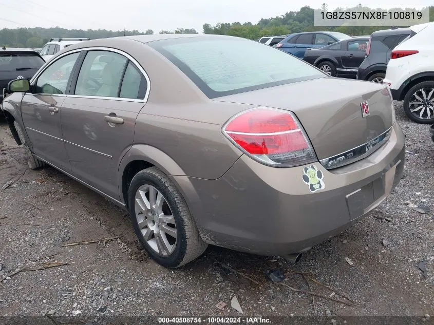 2008 Saturn Aura Xe VIN: 1G8ZS57NX8F100819 Lot: 40508754