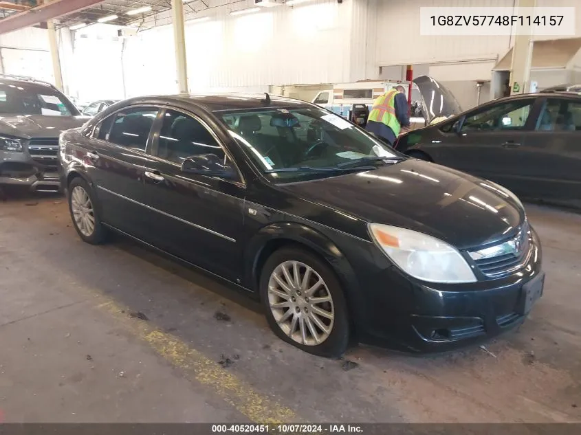 2008 Saturn Aura Xr VIN: 1G8ZV57748F114157 Lot: 40520451