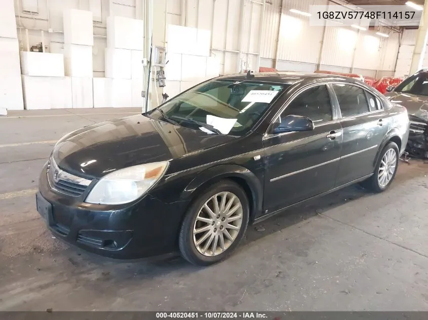 2008 Saturn Aura Xr VIN: 1G8ZV57748F114157 Lot: 40520451