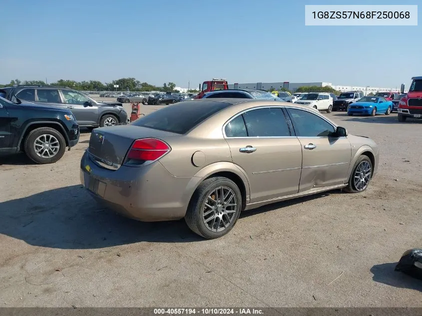 2008 Saturn Aura Xe VIN: 1G8ZS57N68F250068 Lot: 40557194