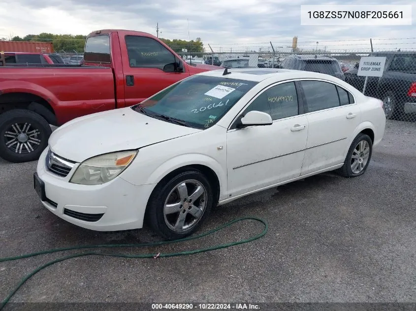 2008 Saturn Aura Xe VIN: 1G8ZS57N08F205661 Lot: 40649290