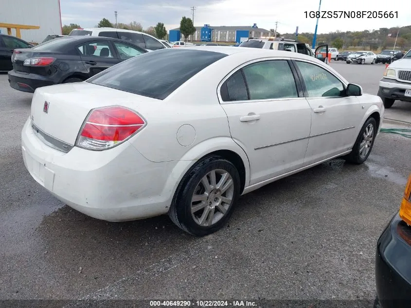 2008 Saturn Aura Xe VIN: 1G8ZS57N08F205661 Lot: 40649290