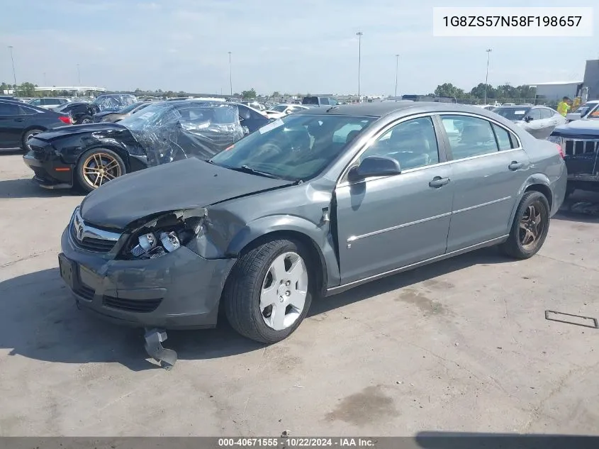 2008 Saturn Aura Xe VIN: 1G8ZS57N58F198657 Lot: 40671555