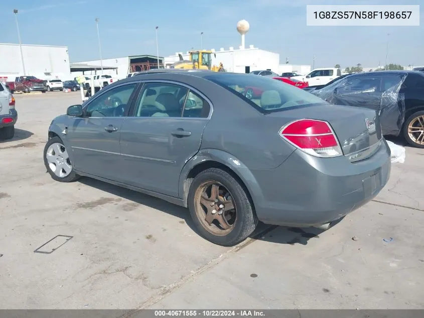 2008 Saturn Aura Xe VIN: 1G8ZS57N58F198657 Lot: 40671555