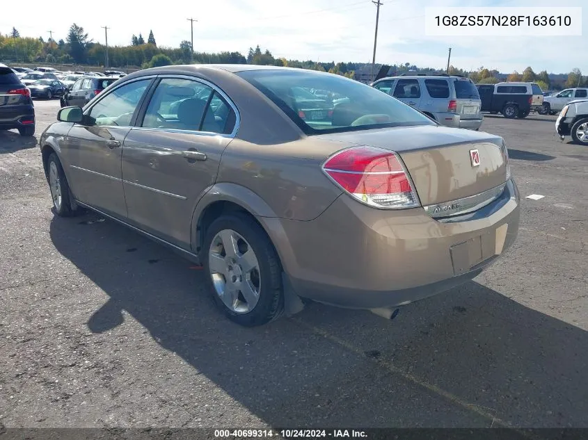 2008 Saturn Aura Xe VIN: 1G8ZS57N28F163610 Lot: 40699314