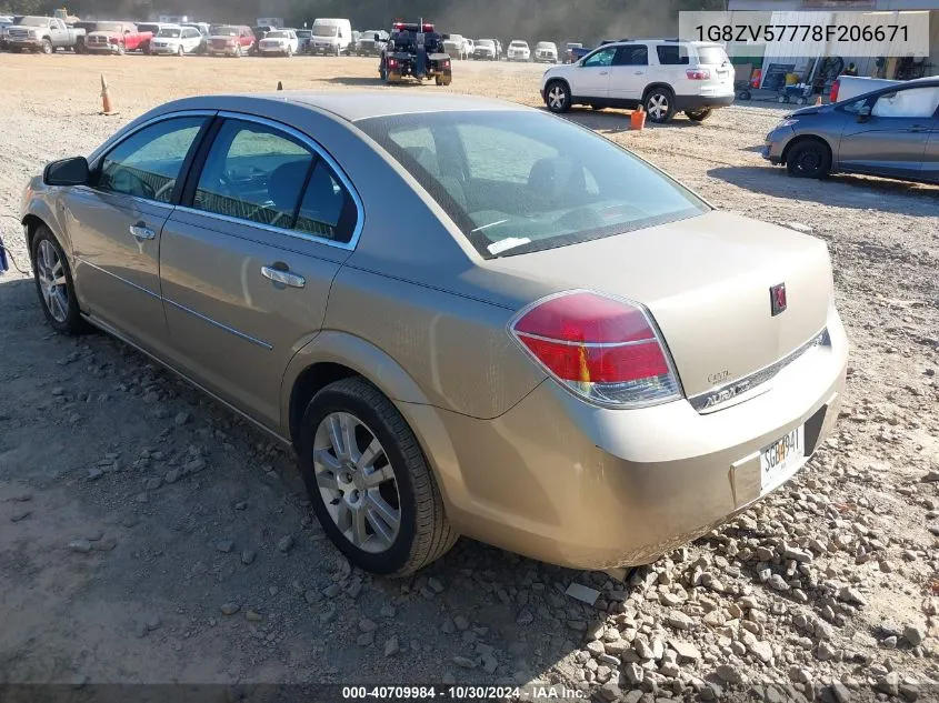 2008 Saturn Aura Xr VIN: 1G8ZV57778F206671 Lot: 40709984