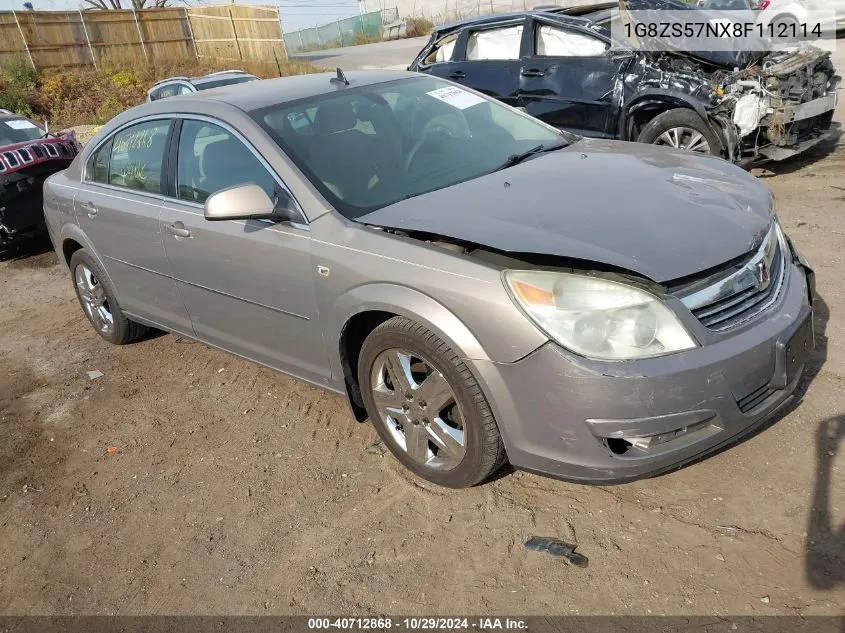 2008 Saturn Aura Xe VIN: 1G8ZS57NX8F112114 Lot: 40712868