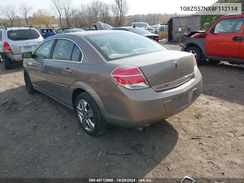 2008 Saturn Aura Xe VIN: 1G8ZS57NX8F112114 Lot: 40712868