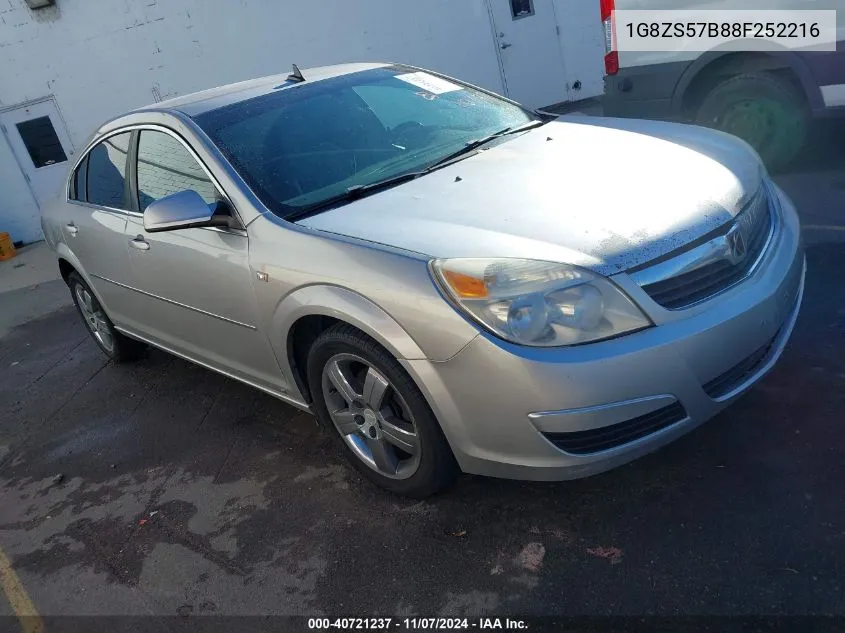 2008 Saturn Aura Xe VIN: 1G8ZS57B88F252216 Lot: 40721237