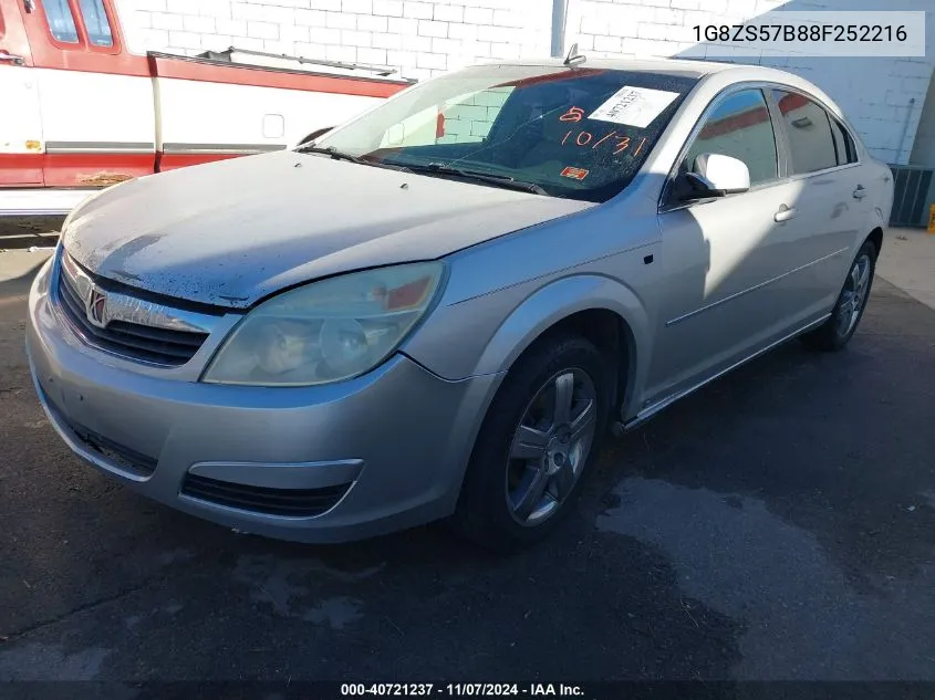 2008 Saturn Aura Xe VIN: 1G8ZS57B88F252216 Lot: 40721237