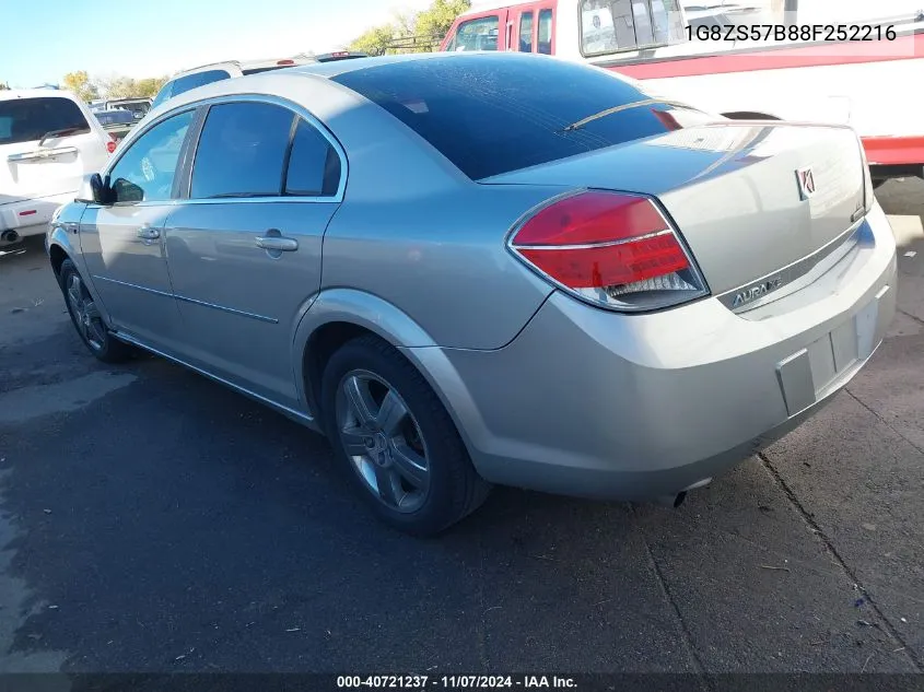 2008 Saturn Aura Xe VIN: 1G8ZS57B88F252216 Lot: 40721237