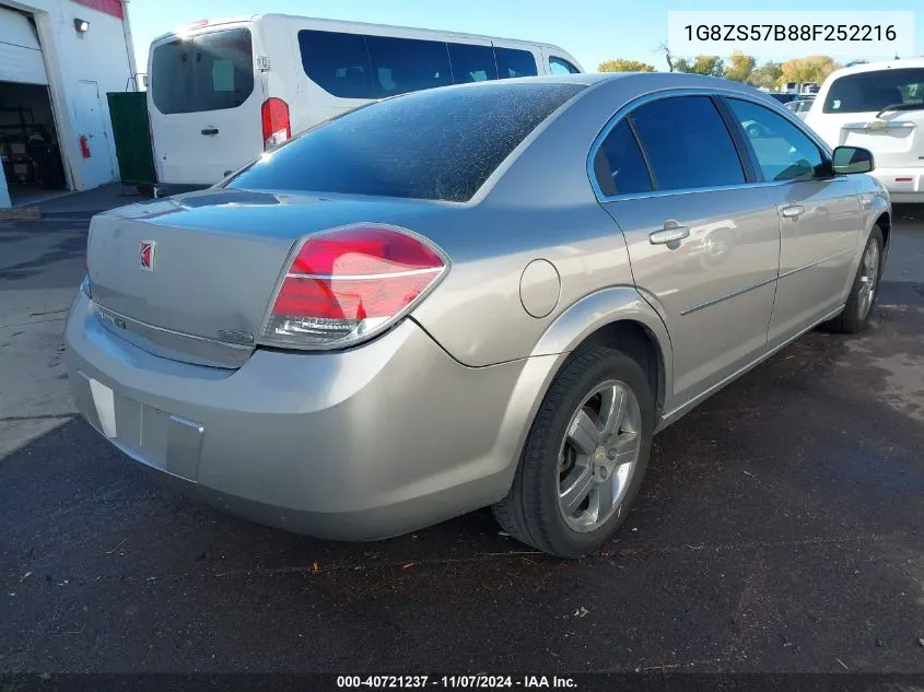 2008 Saturn Aura Xe VIN: 1G8ZS57B88F252216 Lot: 40721237