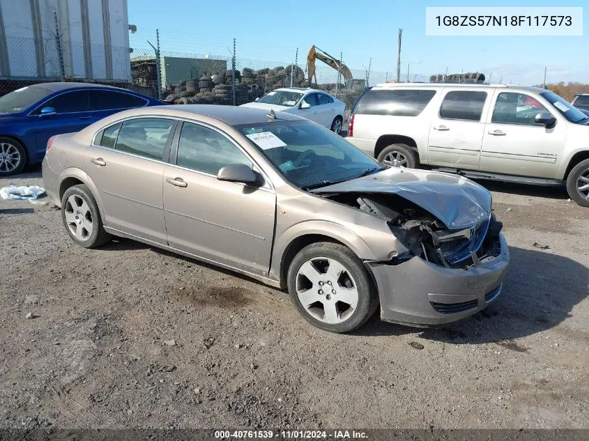 2008 Saturn Aura Xe VIN: 1G8ZS57N18F117573 Lot: 40761539