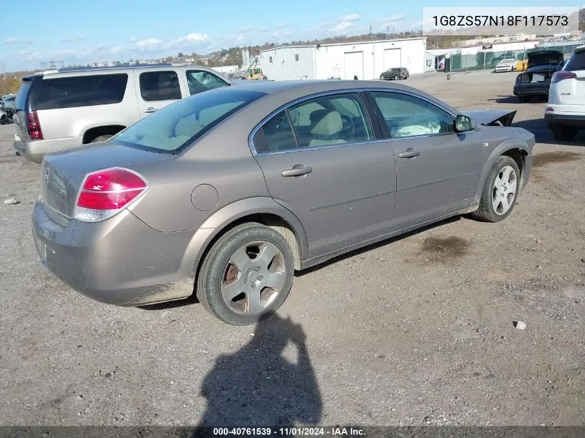 2008 Saturn Aura Xe VIN: 1G8ZS57N18F117573 Lot: 40761539