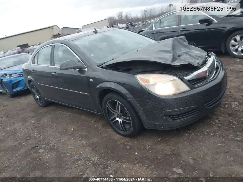 2008 Saturn Aura Xe VIN: 1G8ZS57N88F251996 Lot: 40774486