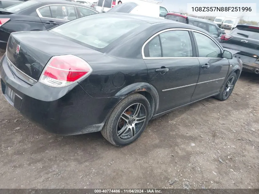 2008 Saturn Aura Xe VIN: 1G8ZS57N88F251996 Lot: 40774486