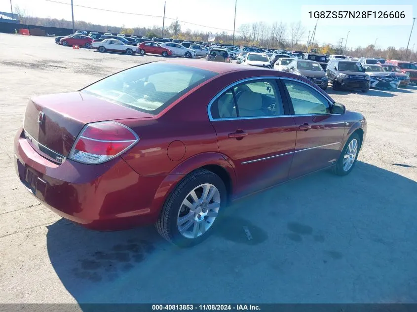 2008 Saturn Aura Xe VIN: 1G8ZS57N28F126606 Lot: 40813853