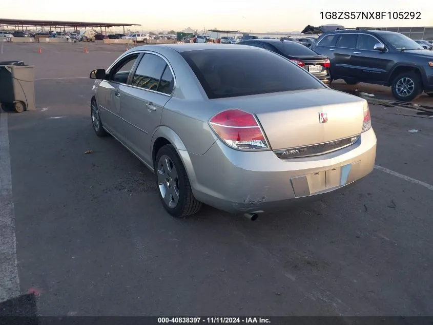 2008 Saturn Aura Xe VIN: 1G8ZS57NX8F105292 Lot: 40838397