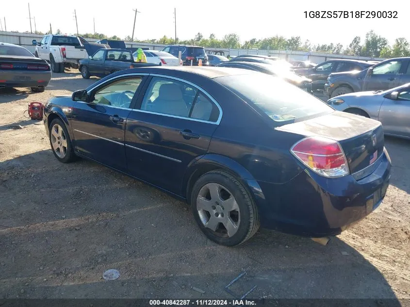 2008 Saturn Aura Xe VIN: 1G8ZS57B18F290032 Lot: 40842287