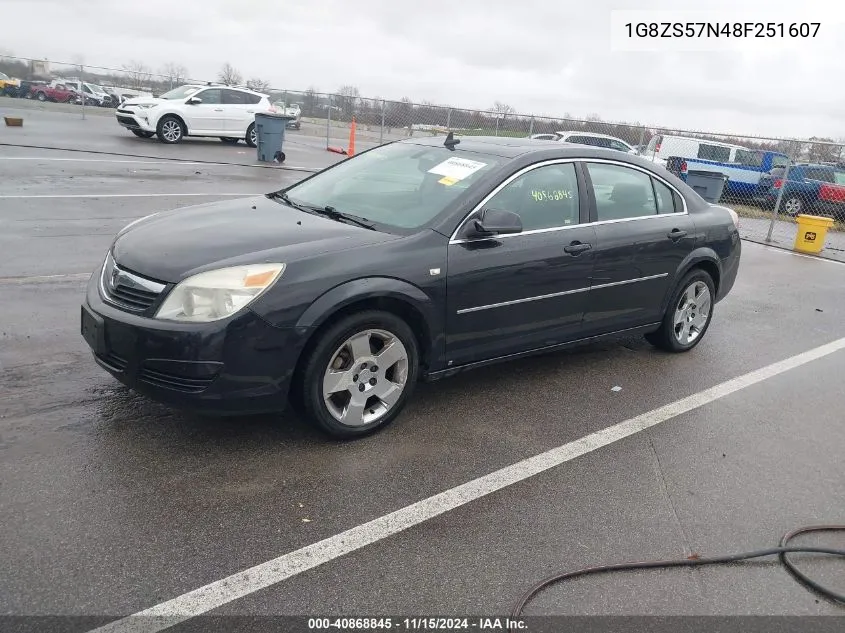 2008 Saturn Aura Xe VIN: 1G8ZS57N48F251607 Lot: 40868845