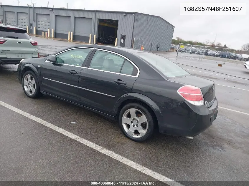 2008 Saturn Aura Xe VIN: 1G8ZS57N48F251607 Lot: 40868845