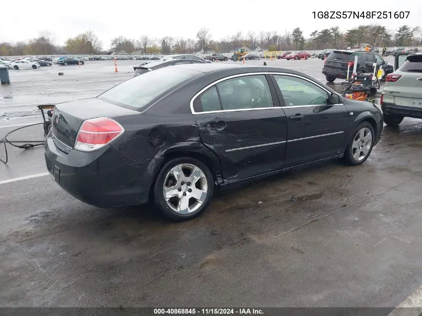 2008 Saturn Aura Xe VIN: 1G8ZS57N48F251607 Lot: 40868845