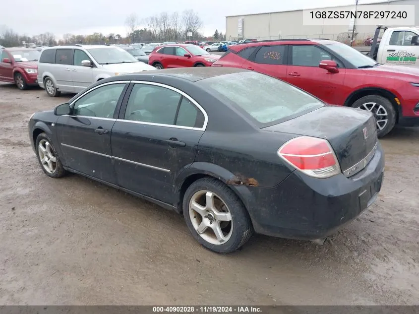 2008 Saturn Aura Xe VIN: 1G8ZS57N78F297240 Lot: 40902028