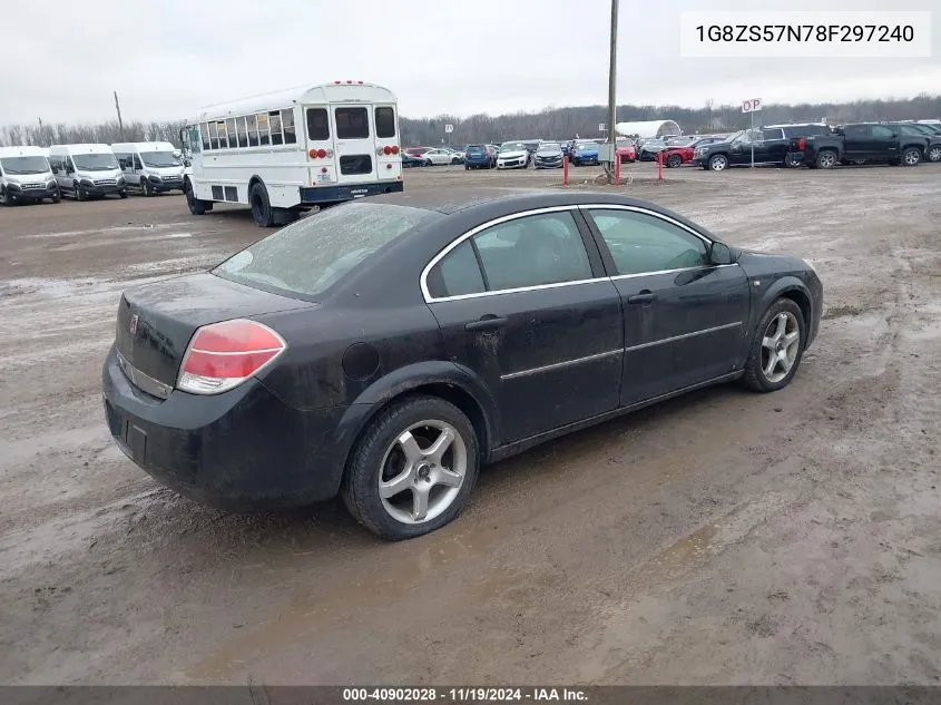 2008 Saturn Aura Xe VIN: 1G8ZS57N78F297240 Lot: 40902028