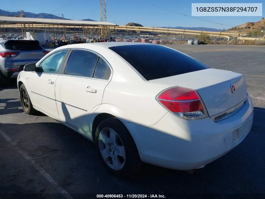 2008 Saturn Aura Xe VIN: 1G8ZS57N38F294707 Lot: 40906453