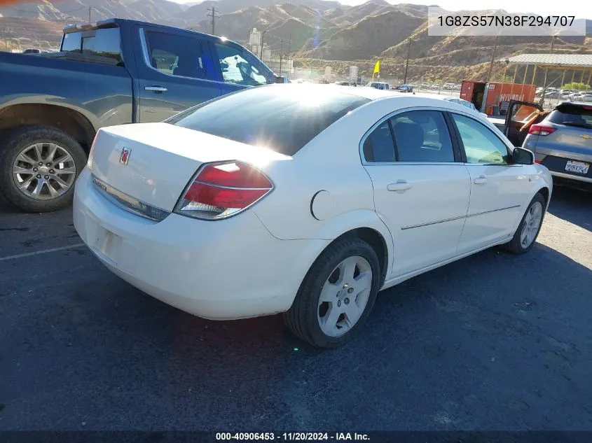 2008 Saturn Aura Xe VIN: 1G8ZS57N38F294707 Lot: 40906453