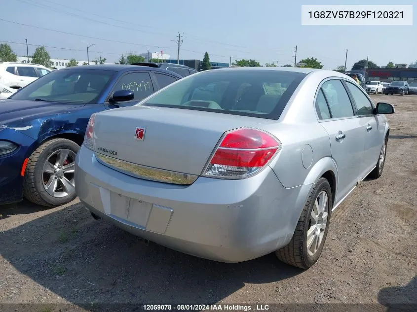 2009 Saturn Aura VIN: 1G8ZV57B29F120321 Lot: 12059078