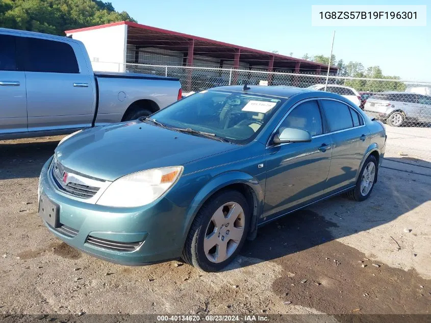 2009 Saturn Aura Xe VIN: 1G8ZS57B19F196301 Lot: 40134620