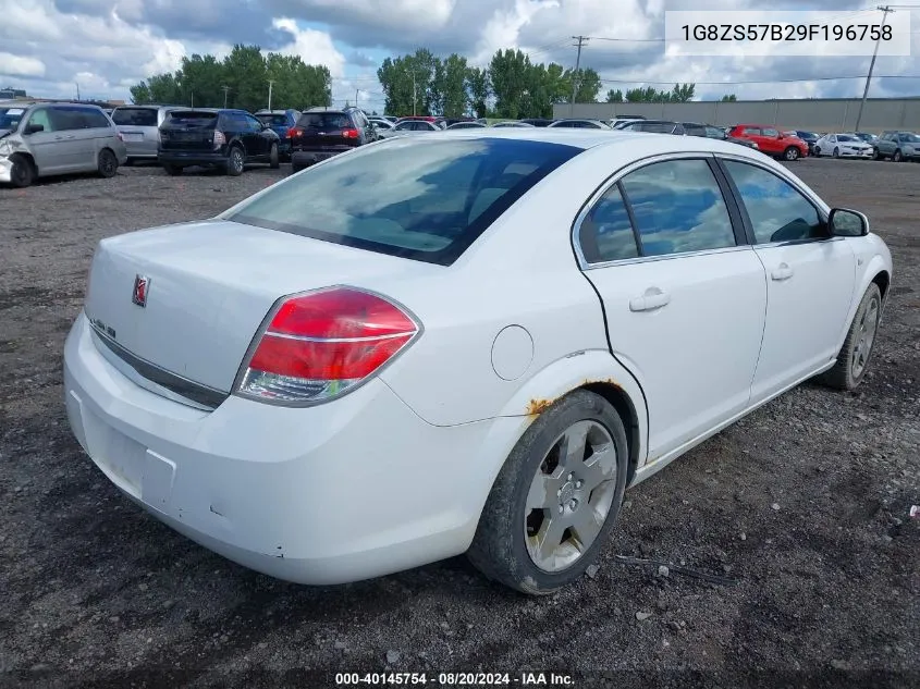 2009 Saturn Aura Xe VIN: 1G8ZS57B29F196758 Lot: 40145754