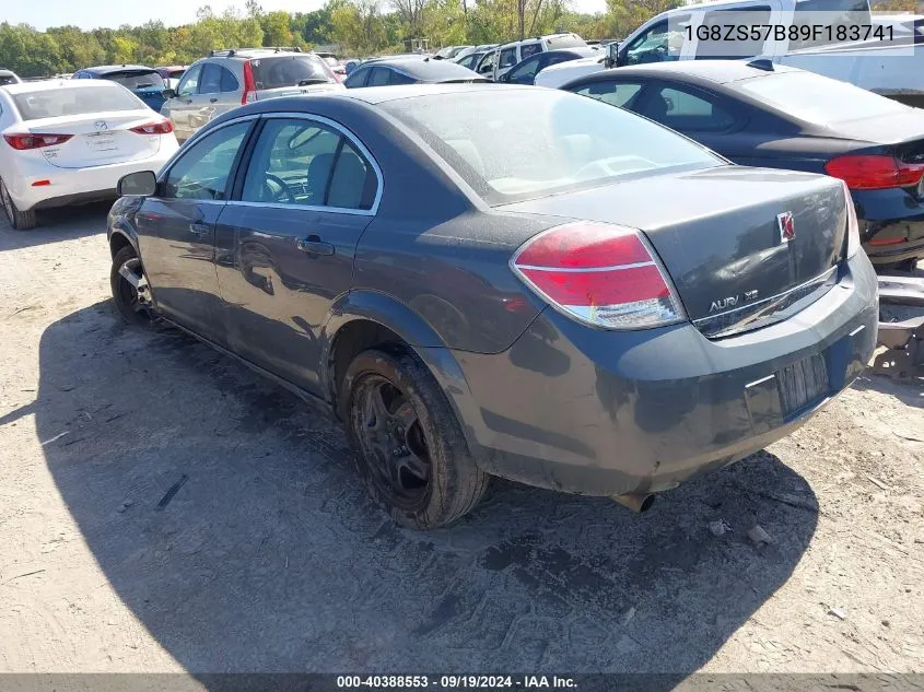 2009 Saturn Aura Xe VIN: 1G8ZS57B89F183741 Lot: 40388553