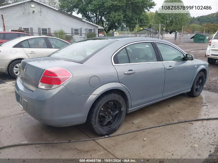 2009 Saturn Aura Xe VIN: 1G8ZS57B99F102486 Lot: 40465786