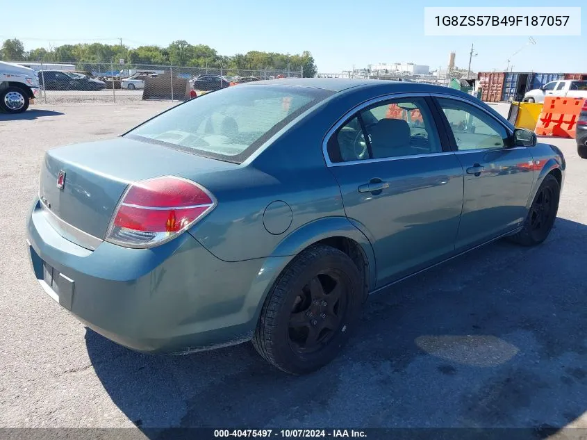 2009 Saturn Aura Xe VIN: 1G8ZS57B49F187057 Lot: 40475497