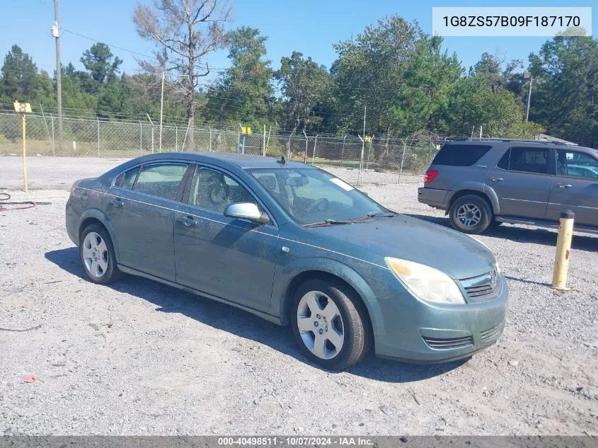 2009 Saturn Aura Xe VIN: 1G8ZS57B09F187170 Lot: 40498511