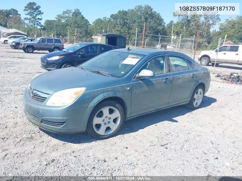 2009 Saturn Aura Xe VIN: 1G8ZS57B09F187170 Lot: 40498511