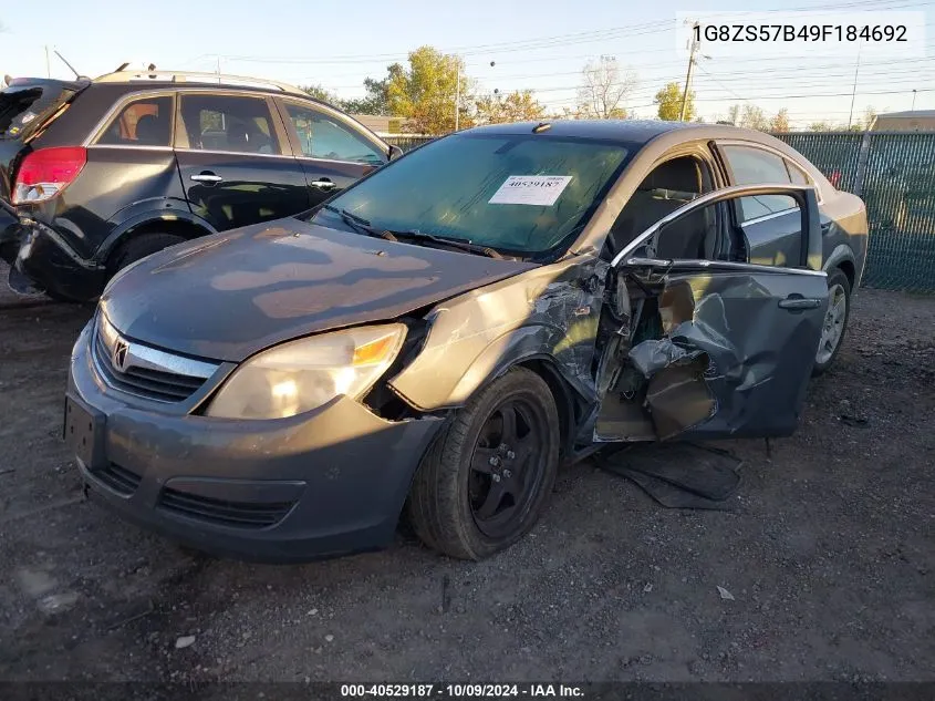 2009 Saturn Aura Xe VIN: 1G8ZS57B49F184692 Lot: 40529187