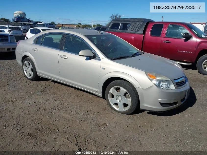 2009 Saturn Aura Xe VIN: 1G8ZS57B29F233517 Lot: 40550283