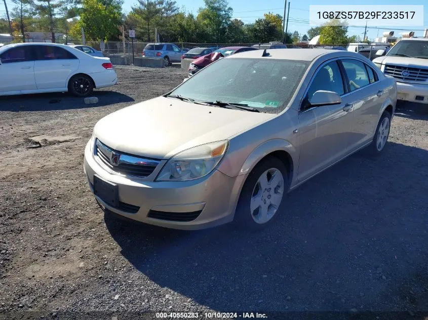 2009 Saturn Aura Xe VIN: 1G8ZS57B29F233517 Lot: 40550283