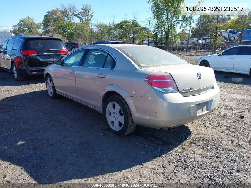 2009 Saturn Aura Xe VIN: 1G8ZS57B29F233517 Lot: 40550283